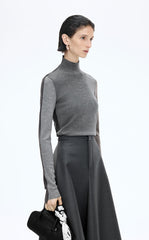 Sweater / JNBY Colorblock Wool Turtleneck Sweater