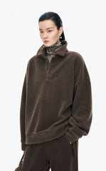 Sweatshirt / JNBY Oversized Fleece Texture Pullover
