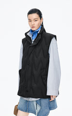 Down Vest / JNBY Oversized Wavy Quilted Down Vest
