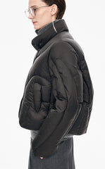 Down Coat / JNBY Curved Quilted Short Down Coat