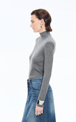 Sweater / JNBY Slim-Fit T-Neck Wool Blend Pullover