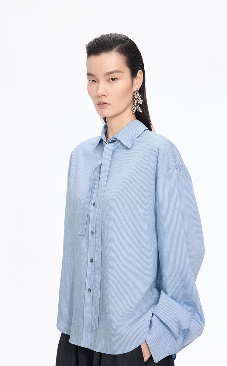 Shirt / JNBY Textured Oversized Long Sleeve Shirt