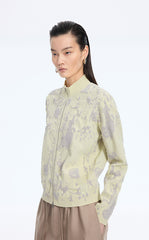 Sweater / JNBY Floral Pattern Short T-Shape Cardigan