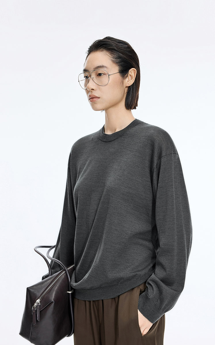 Sweater / JNBY Machine-Washable Merino Wool Pullover