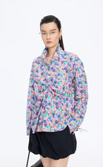 Shirt / JNBY Watercolor Tulip Oversized Cotton Shirt