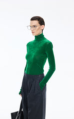 T-Shirt / JNBY Slim-Fit Velvet Long-Sleeve T-Shirt