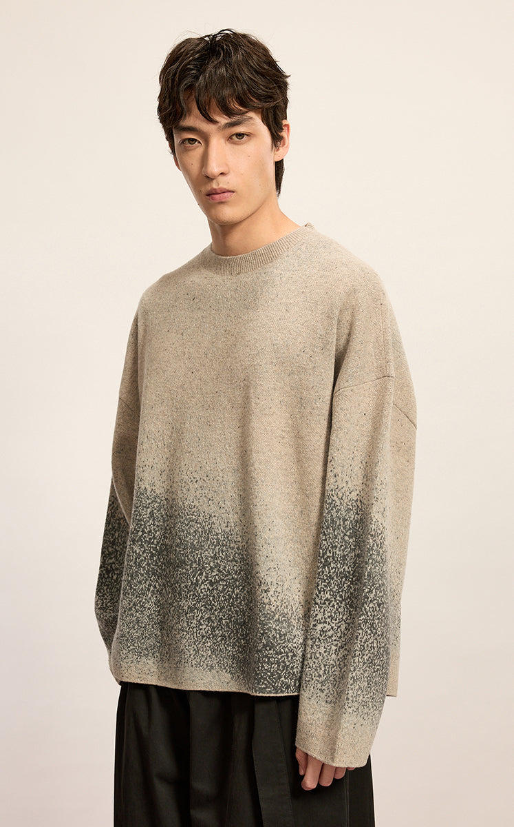 Sweater / CROQUIS Ink Gradient Oversized Wool Sweater