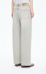 Pants / JNBY Beaded Straight-Leg Denim