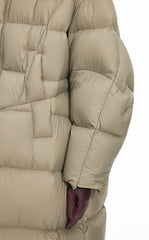 Down Coat / JNBY Deconstructed A-line Hooded Long Down Coat