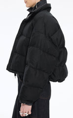 Down Coat / JNBY Silk-Cotton Jacquard Short Down Coat