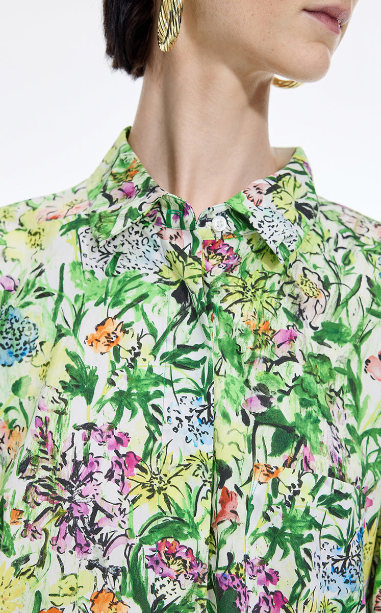 Shirt / JNBY Watercolor Garden Cotton Shirt