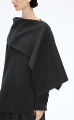 Coat / JNBY Relaxed Wool Silk Blend Jacket