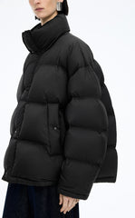 Down Coat / JNBY Oversized Jacquard Mid-Length Down Coat