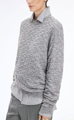 Sweater / JNBY Mohair-Wool Blend Diamond Texture Pullover