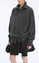 Sweatshirt / JNBY Oversized Fleece Texture Pullover