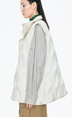 Down Vest / JNBY Oversized Wavy Quilted Down Vest