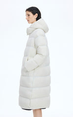 Down Coat / JNBY Long Hooded A-Line Down Coat