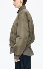 Down Coat /(ESG) JNBY T-Shaped Nylon Bomber Down Coat