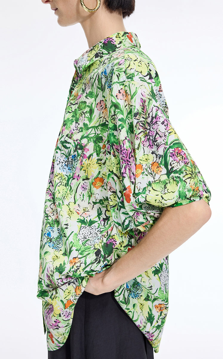 Shirt / JNBY Watercolor Garden Cotton Shirt