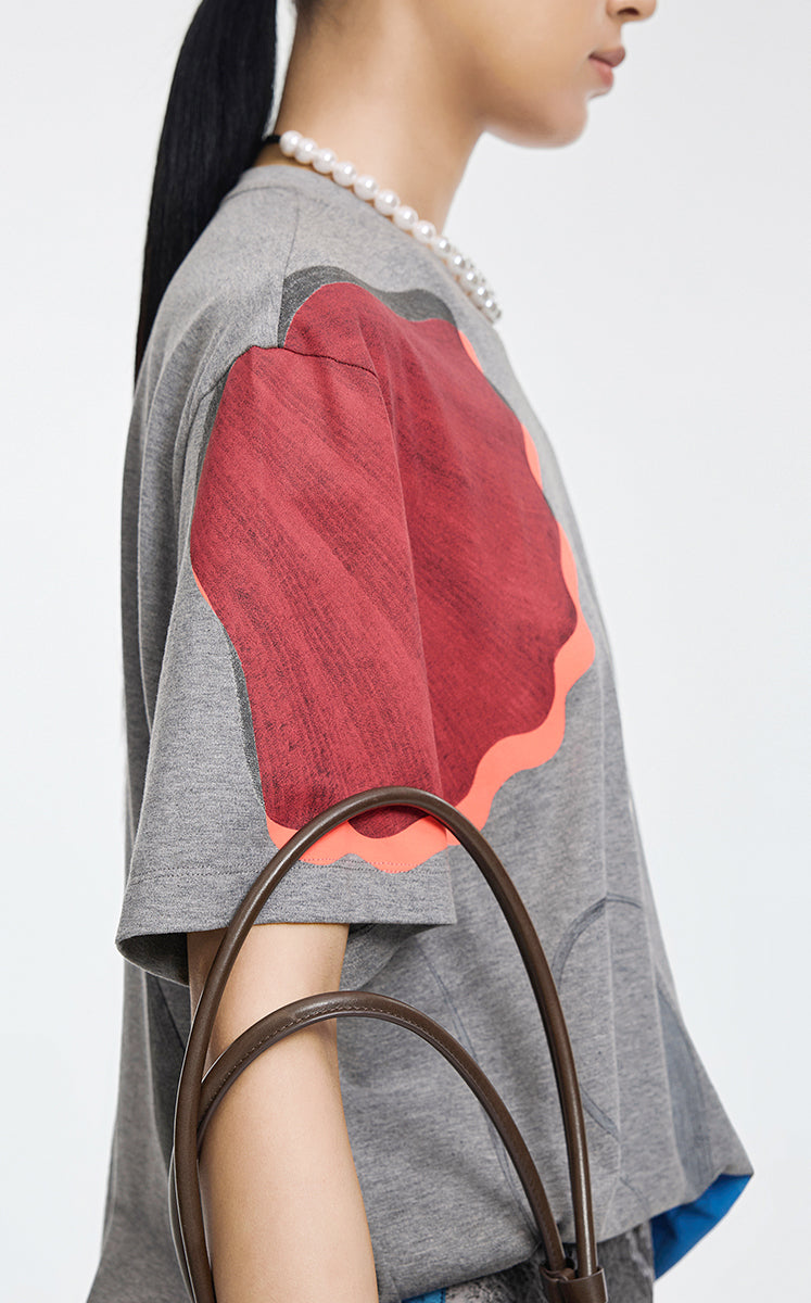 T-Shirt / JNBY Abstract Graphic Print Relaxed Tee
