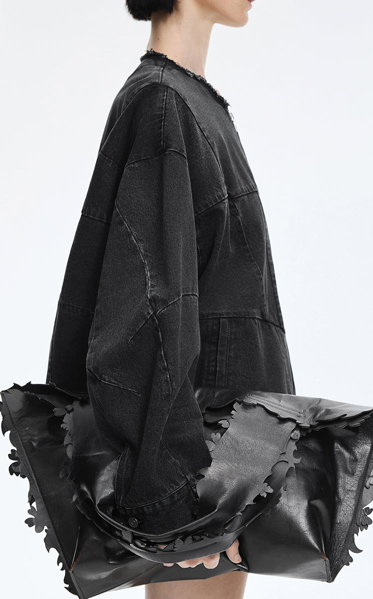 Jacket / JNBY Reconstructed Denim Collarless Jacket