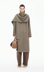 Coat / JNBY Wrap Wool Blend Long Coat