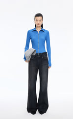 Sweater / JNBY Fitted Wool Blend Cropped Cardigan