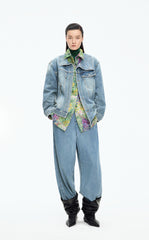 Jacket / JNBY Oversized Asymmetric Cut Denim Jacket