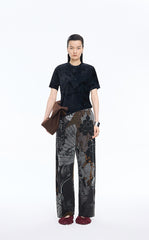 Pants / JNBY Shadow Print Wool Blend Trousers