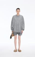 Sweatshirt / JNBY Oversized Flocked Floral Detail Pullover