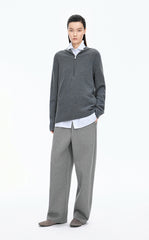 Pants / JNBY Straight-Leg Drawstring Cotton Blend Trousers