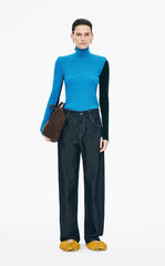 Sweater / JNBY Colorblock Wool Turtleneck Sweater