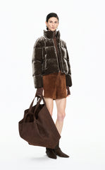 Down Coat / JNBY Stand Collar Velvet Texture Short Down Coat