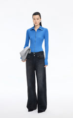 Sweater / JNBY Fitted Wool Blend Cropped Cardigan