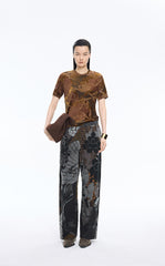 Pants / JNBY Shadow Print Wool Blend Trousers