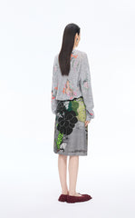 Skirt / JNBY Silk-Blend Printed Midi Skirt