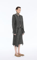 Sweater / JNBY Cropped Fitted Linen Blend Cardigan