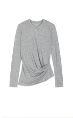 T-Shirt / JNBY Wool Blend Ruched Long Sleeve Tee