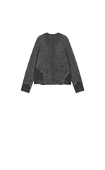 Sweater / JNBY  O-Shape Knitted Denim Panel Cardigan