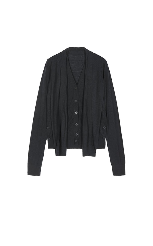 Sweater / JNBY Deconstructed Longline Wool Cardigan