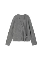 Sweater /(ESG)JNBY Loose Overlap Front Wool Pullover