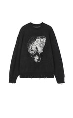 Sweater / JNBY Cat Motif Mohair Blend Pullover