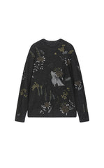 Sweater / JNBY Botanical Motif Mohair Blend Pullover