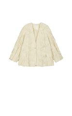 Blazer / JNBY Oversized 3D Jacquard Collarless Blazer