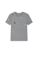 T-Shirt / JNBY Floral Embroidery Slim Fit Tee