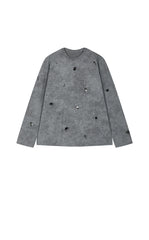 T-Shirt / JNBY Beaded Cotton Long Sleeve Tee