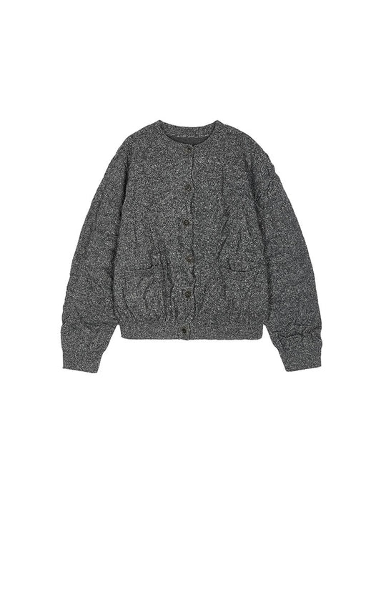 Sweater / JNBY Crinkled Wool-Silk Cardigan