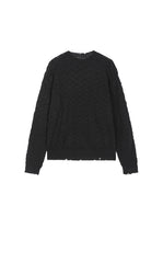Sweater / JNBY Mohair-Wool Blend Diamond Texture Pullover