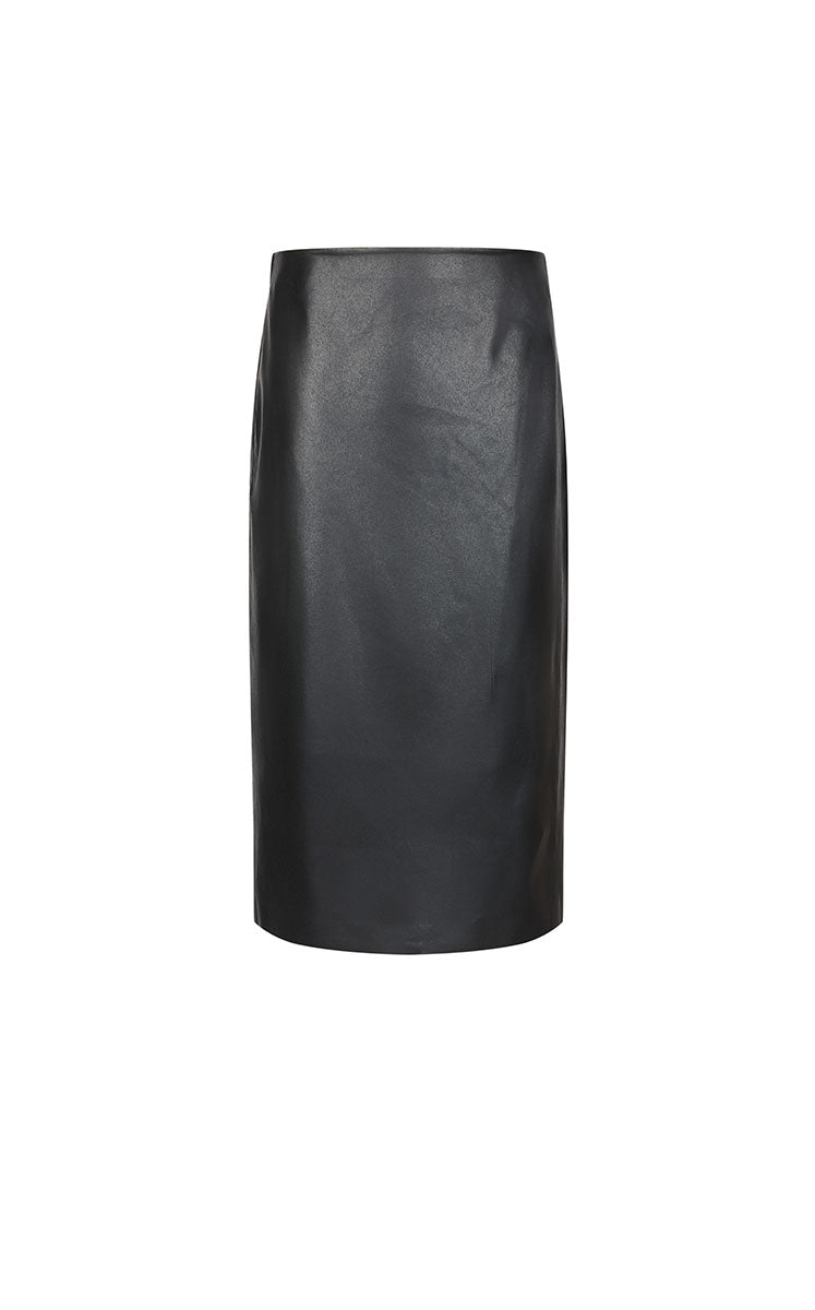 Skirt / JNBY Mid-Length PU-Blend Faux Leather Skirt