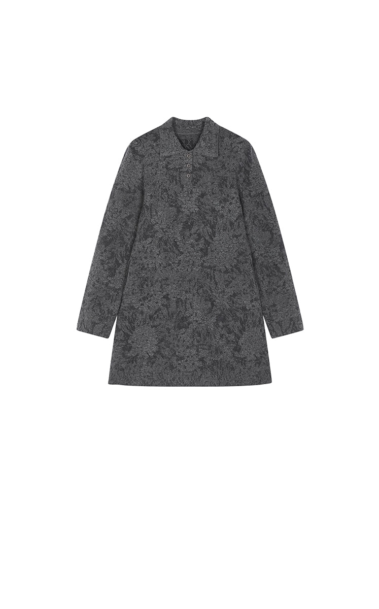 Dress / JNBY A-Line Jacquard Wool Dress